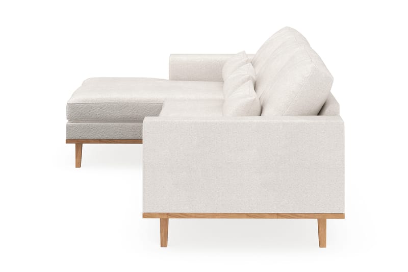 Copenhagen 4-istuttava Vasenkätinen L-muotoinen Divaanisohva Bouclélla - Valkoinen - Huonekalut - Sohva - Divaanisohva