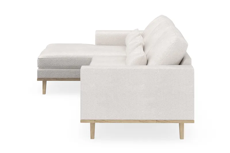 Copenhagen 4-istuttava Vasenkätinen L-muotoinen Divaanisohva Bouclélla - Valkoinen - Huonekalut - Sohva - Divaanisohva