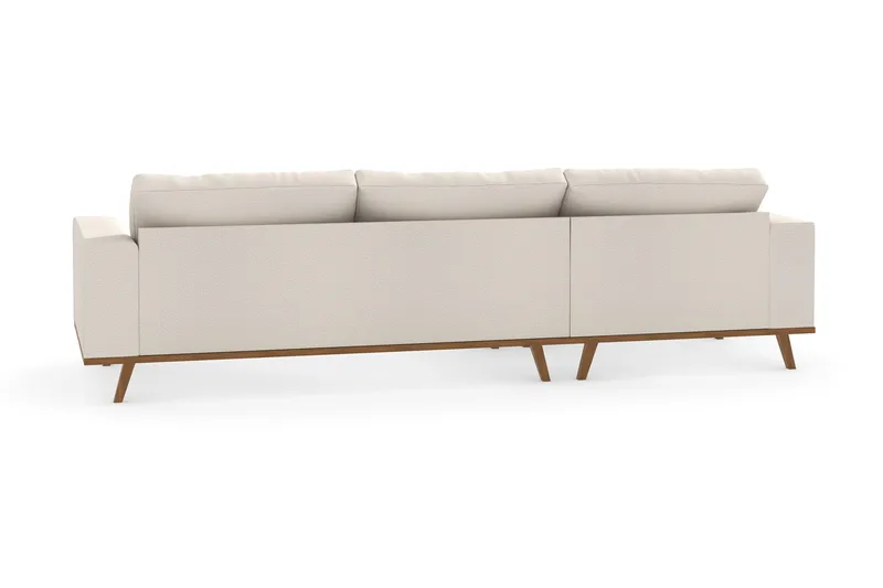 Copenhagen 4-istuttava Vasenkätinen L-muotoinen Divaanisohva Kankaalla - Beige - Huonekalut - Sohva - Divaanisohva