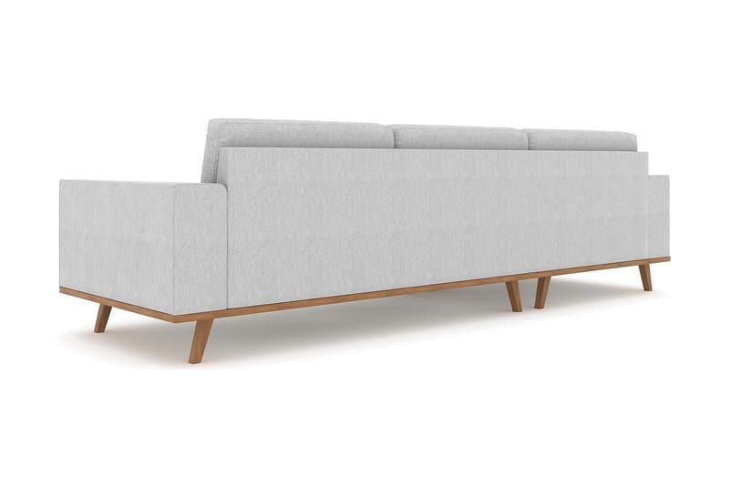 Copenhagen 4-istuttava Vasenkätinen L-muotoinen Divaanisohva Kankaalla - Harmaa - Huonekalut - Sohva - Divaanisohva