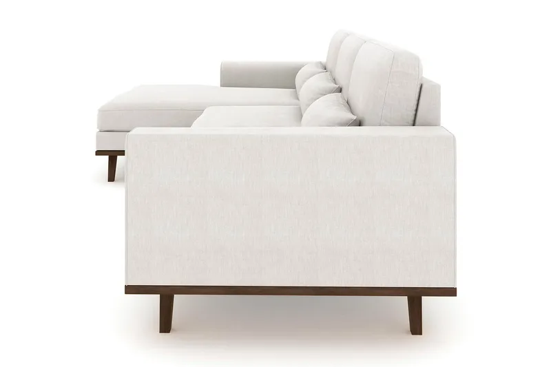 Copenhagen 4-istuttava Vasenkätinen L-muotoinen Divaanisohva Kankaalla - Vaaleanharmaa - Huonekalut - Sohva - Divaanisohva