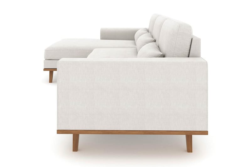 Copenhagen 4-istuttava Vasenkätinen L-muotoinen Divaanisohva Kankaalla - Vaaleanharmaa - Huonekalut - Sohva - Divaanisohva