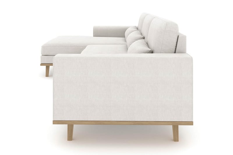 Copenhagen 4-istuttava Vasenkätinen L-muotoinen Divaanisohva Kankaalla - Vaaleanharmaa - Huonekalut - Sohva - Divaanisohva