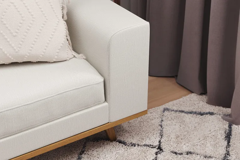 Copenhagen 4-istuttava Vasenkätinen L-muotoinen Divaanisohva Kankaalla - Vaaleanharmaa - Huonekalut - Sohva - Divaanisohva