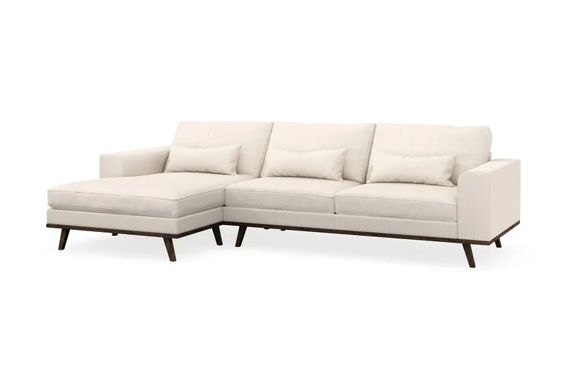 Copenhagen 4-istuttava Vasenkätinen L-muotoinen Divaanisohva Manchester-kankaalla - Beige - Huonekalut - Sohva - Divaanisohva