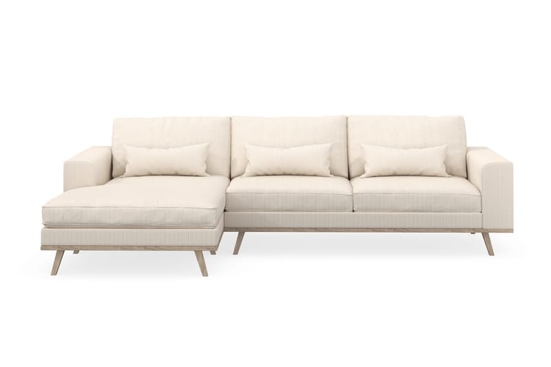 Copenhagen 4-istuttava Vasenkätinen L-muotoinen Divaanisohva Manchester-kankaalla - Beige - Huonekalut - Sohva - Divaanisohva