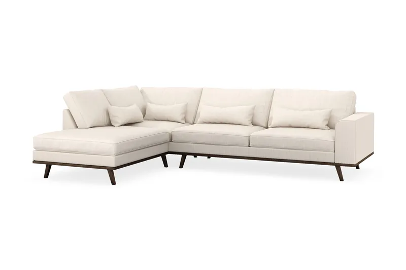 Copenhagen 4-istuttava Vasenkätinen L-muotoinen Divaanisohva Manchester-kankaalla - Beige - Huonekalut - Sohva - Divaanisohva