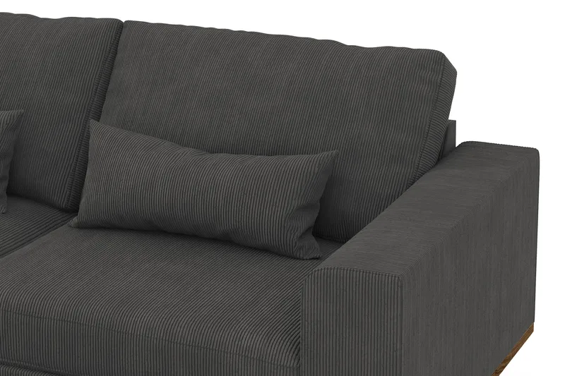 Copenhagen 4-istuttava Vasenkätinen L-muotoinen Divaanisohva Manchester-kankaalla - Tummanharmaa - Huonekalut - Sohva - Divaanisohva
