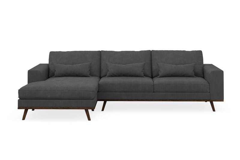 Copenhagen 4-istuttava Vasenkätinen L-muotoinen Divaanisohva Manchester-kankaalla - Tummanharmaa - Huonekalut - Sohva - Divaanisohva