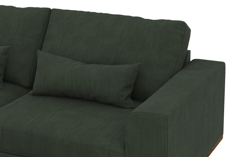 Copenhagen 4-istuttava Vasenkätinen L-muotoinen Divaanisohva Manchester-kankaalla - Tummanvihreä - Huonekalut - Sohva - Divaanisohva