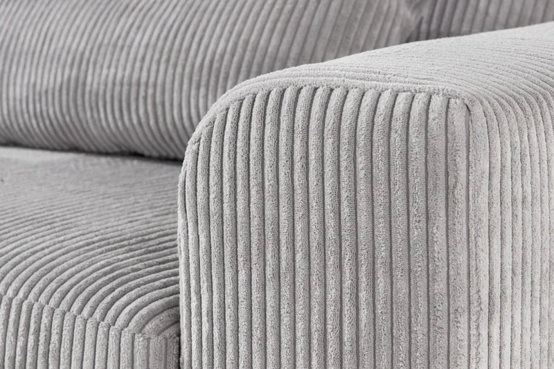 Copenhagen 4-istuttava Vasenkätinen L-muotoinen Divaanisohva Manchester-kankaalla - Vaaleanharmaa - Huonekalut - Sohva - Divaanisohva