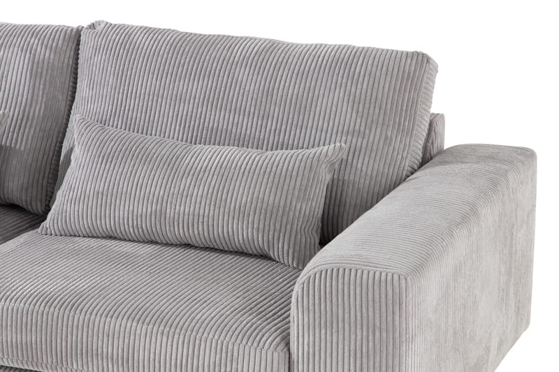 Copenhagen 4-istuttava Vasenkätinen L-muotoinen Divaanisohva Manchester-kankaalla - Vaaleanharmaa - Huonekalut - Sohva - Divaanisohva