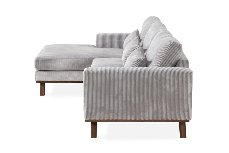 Copenhagen 4-istuttava Vasenkätinen L-muotoinen Divaanisohva Manchester-kankaalla - Vaaleanharmaa - Huonekalut - Sohva - Divaanisohva