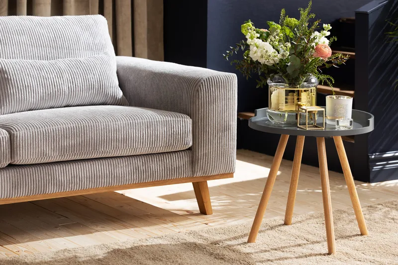 Copenhagen 4-istuttava Vasenkätinen L-muotoinen Divaanisohva Manchester-kankaalla - Vaaleanharmaa - Huonekalut - Sohva - Divaanisohva