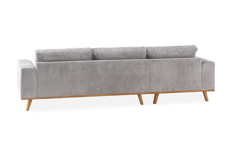 Copenhagen 4-istuttava Vasenkätinen L-muotoinen Divaanisohva Manchester-kankaalla - Vaaleanharmaa - Huonekalut - Sohva - Divaanisohva