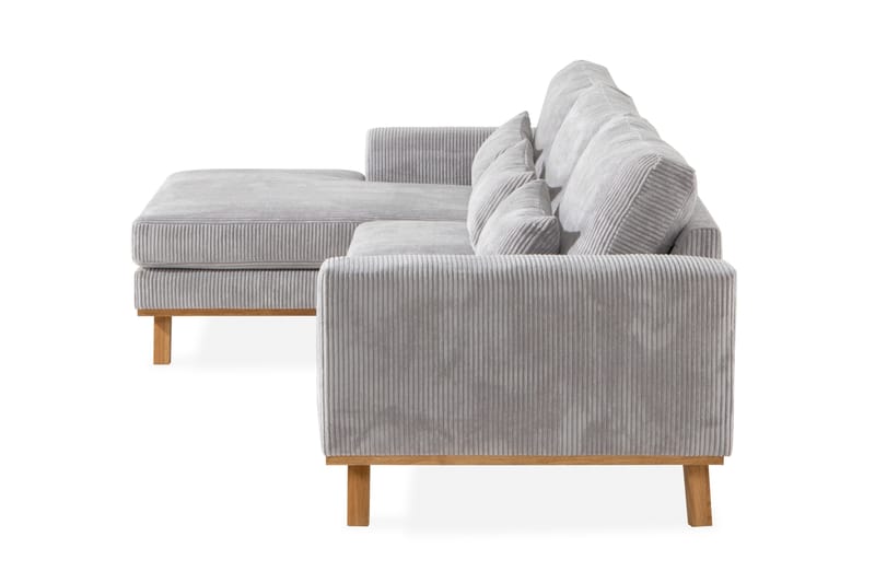 Copenhagen 4-istuttava Vasenkätinen L-muotoinen Divaanisohva Manchester-kankaalla - Vaaleanharmaa - Huonekalut - Sohva - Divaanisohva