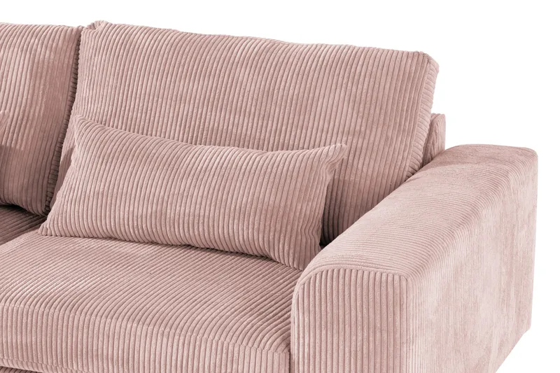 Copenhagen 4-istuttava Vasenkätinen L-muotoinen Divaanisohva Manchester-kankaalla - Vaaleanpunainen - Huonekalut - Sohva - Divaanisohva