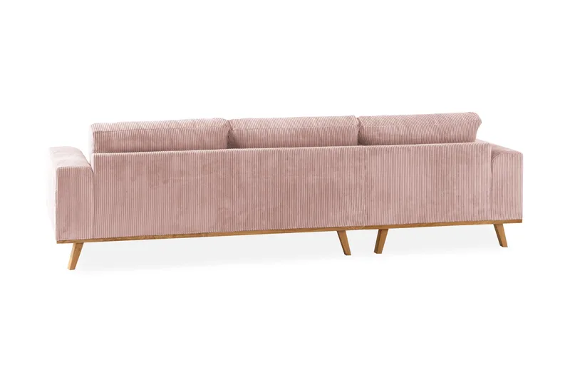 Copenhagen 4-istuttava Vasenkätinen L-muotoinen Divaanisohva Manchester-kankaalla - Vaaleanpunainen - Huonekalut - Sohva - Divaanisohva
