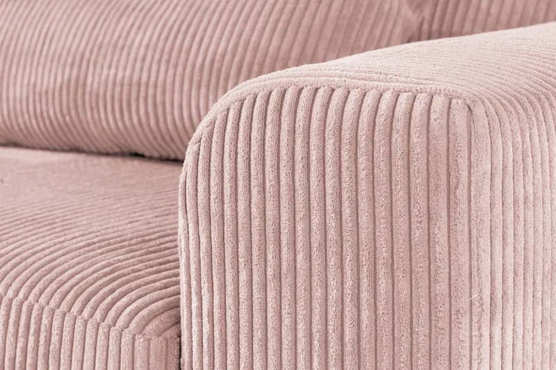 Copenhagen 4-istuttava Vasenkätinen L-muotoinen Divaanisohva Manchester-kankaalla - Vaaleanpunainen - Huonekalut - Sohva - Divaanisohva