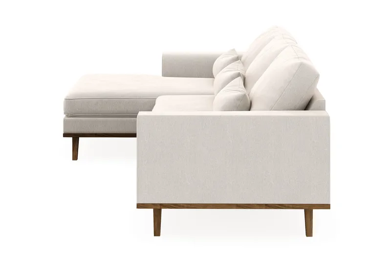 Copenhagen 4-istuttava Vasenkätinen L-muotoinen Divaanisohva Sametilla - Kermanvalkoinen - Huonekalut - Sohva - Divaanisohva