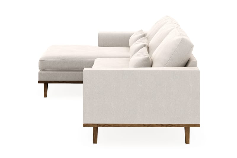 Copenhagen 4-istuttava Vasenkätinen L-muotoinen Divaanisohva Sametilla - Kermanvalkoinen - Huonekalut - Sohva - Divaanisohva