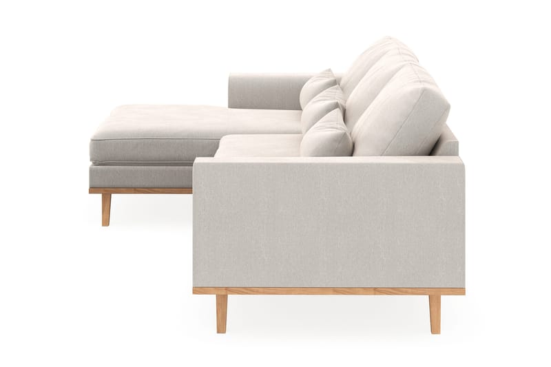 Copenhagen 4-istuttava Vasenkätinen L-muotoinen Divaanisohva Sametilla - Kermanvalkoinen - Huonekalut - Sohva - Divaanisohva