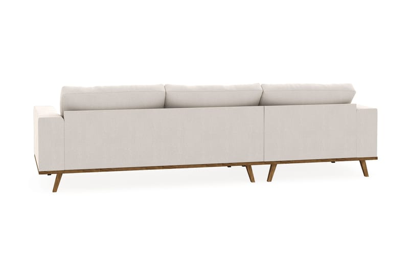 Copenhagen 4-istuttava Vasenkätinen L-muotoinen Divaanisohva Sametilla - Kermanvalkoinen - Huonekalut - Sohva - Divaanisohva