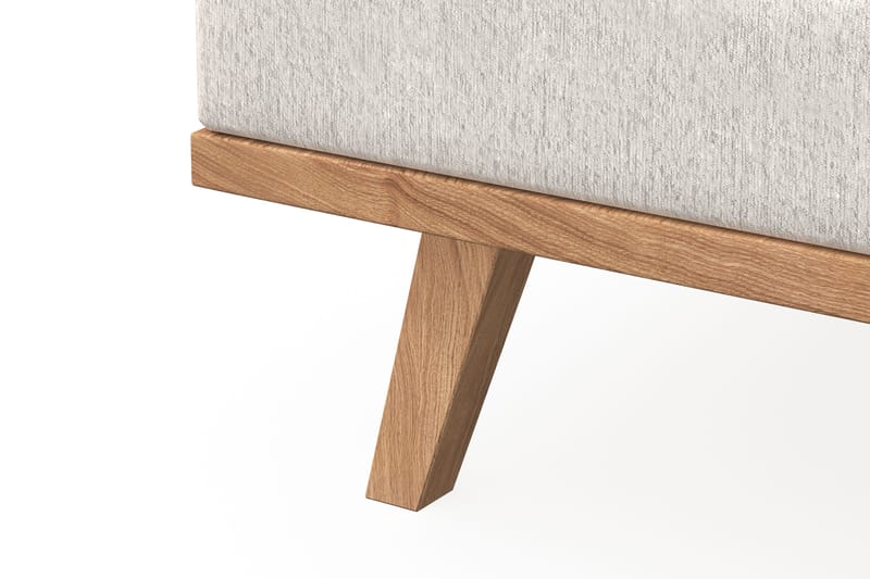 Copenhagen 4-istuttava Vasenkätinen L-muotoinen Divaanisohva Sametilla - Kermanvalkoinen - Huonekalut - Sohva - Divaanisohva