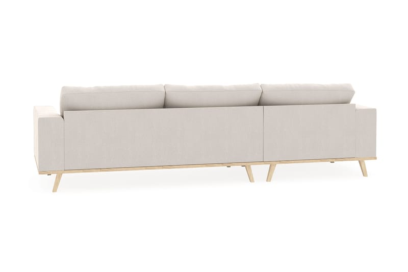 Copenhagen 4-istuttava Vasenkätinen L-muotoinen Divaanisohva Sametilla - Kermanvalkoinen - Huonekalut - Sohva - Divaanisohva