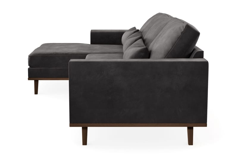 Copenhagen 4-istuttava Vasenkätinen L-muotoinen Divaanisohva Sametilla - Tummanharmaa - Huonekalut - Sohva - Divaanisohva