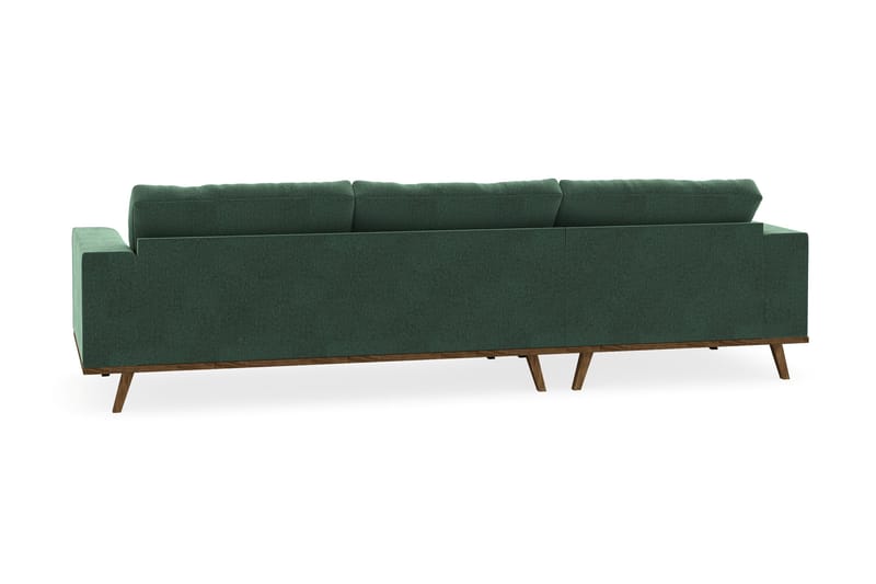 Copenhagen 4-istuttava Vasenkätinen L-muotoinen Divaanisohva Sametilla - Tummanvihreä - Huonekalut - Sohva - Divaanisohva