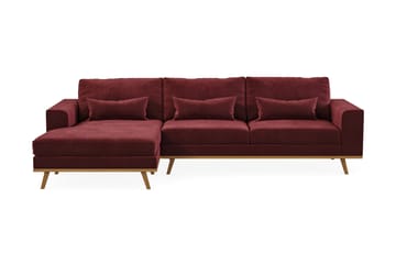 Copenhagen 4-istuttava Vasenkätinen L-muotoinen Divaanisohva Sametilla