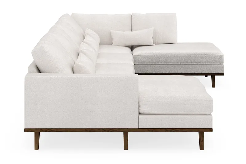 Copenhagen 5-istuttava Oikeakätinen U-muotoinen Sohva Divaanilla ja Divaanituolilla Bouclélla - Valkoinen - Huonekalut - Sohva - Divaanisohva