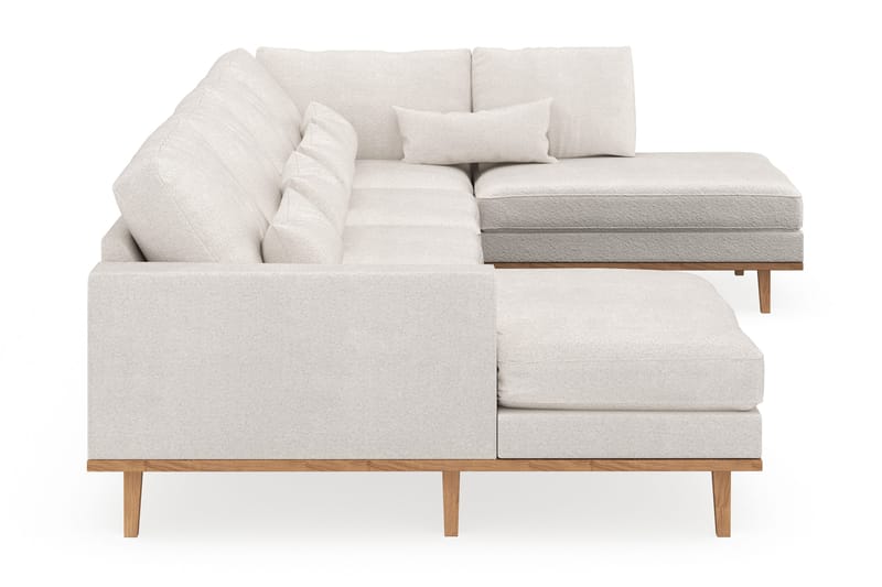 Copenhagen 5-istuttava Oikeakätinen U-muotoinen Sohva Divaanilla ja Divaanituolilla Bouclélla - Valkoinen - Huonekalut - Sohva - Divaanisohva