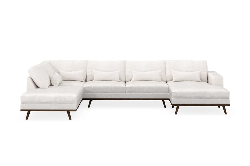 Copenhagen 5-istuttava Vasenkätinen U-muotoinen Sohva Divaanilla ja Divaanituolilla Bouclélla - Valkoinen - Huonekalut - Sohva - Divaanisohva