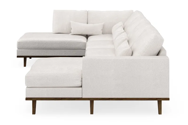 Copenhagen 5-istuttava Vasenkätinen U-muotoinen Sohva Divaanilla ja Divaanituolilla Bouclélla - Valkoinen - Huonekalut - Sohva - Divaanisohva