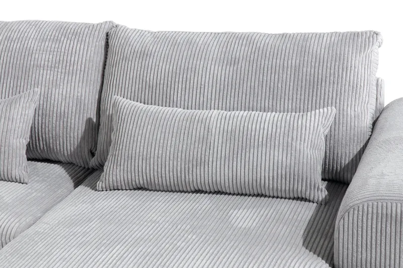 Copenhagen 5-istuttava Vasenkätinen U-muotoinen Sohva Divaanilla ja Divaanituolilla Manchester-kankaalla - Vaaleanharmaa - Huonekalut - Sohva - Divaanisohva