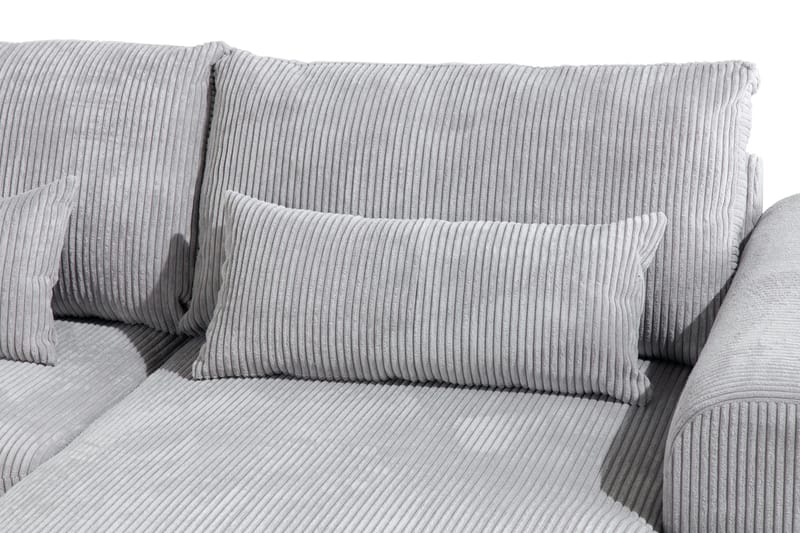 Copenhagen 5-istuttava Vasenkätinen U-muotoinen Sohva Divaanilla ja Divaanituolilla Manchester-kankaalla - Vaaleanharmaa - Huonekalut - Sohva - Divaanisohva