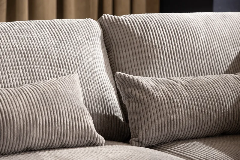 Copenhagen 5-istuttava Vasenkätinen U-muotoinen Sohva Divaanilla ja Divaanituolilla Manchester-kankaalla - Vaaleanharmaa - Huonekalut - Sohva - Divaanisohva