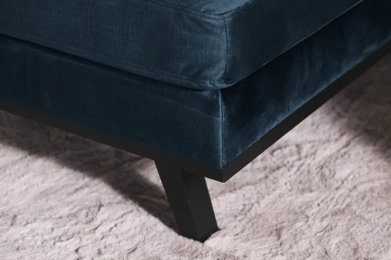 Copenhagen 5-istuttava Vasenkätinen U-muotoinen Sohva Divaanilla ja Divaanituolilla Sametilla - Sininen - Huonekalut - Sohva - Divaanisohva