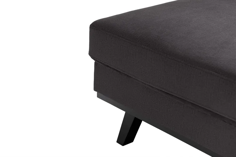 Copenhagen Compact 4-istuttava Vasenkätinen U-muotoinen Large Sohva Divaanilla ja Schäslongilla Sametilla - Tummanharmaa - Huonekalut - Sohva - Divaanisohva