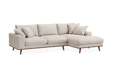 Copenhagen Premium 4-istuttava Oikeakätinen L-muotoinen Divaanisohva Kankaasta - Beige - Huonekalut - Sohva - Divaanisohva - 3 istuttava sohva divaanilla
