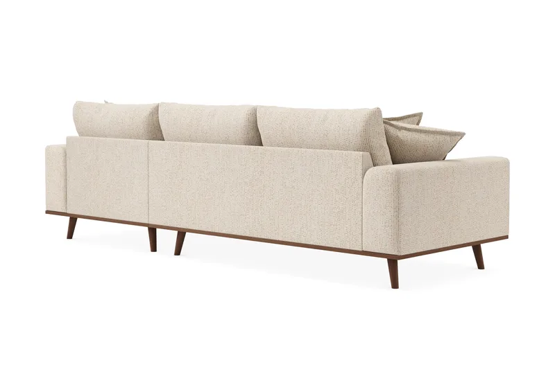 Copenhagen Premium 4-istuttava Oikeakätinen L-muotoinen Divaanisohva Chenillekankaalla - Beige - Huonekalut - Sohva - Divaanisohva