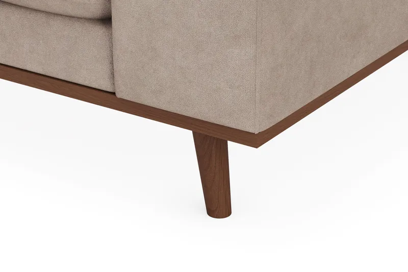 Copenhagen Premium 4-istuttava Vasenkätinen L-muotoinen Sohva Schäslongilla Kankaasta - Vaaleanruskea - Huonekalut - Sohva - Divaanisohva