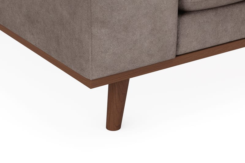 Copenhagen Premium 4-istuttava Oikeakätinen L-muotoinen Divaanisohva Kankaasta - Ruskea - Huonekalut - Sohva - Divaanisohva - 3 istuttava sohva divaanilla