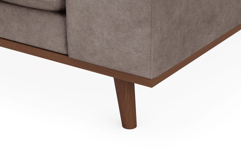 Copenhagen Premium 4-istuttava Vasenkätinen L-muotoinen Sohva Schäslongilla Kankaasta - Ruskea - Huonekalut - Sohva - Divaanisohva