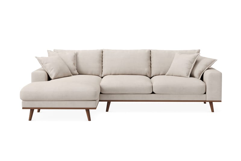 Copenhagen Premium 4-istuttava Vasenkätinen L-muotoinen Divaanisohva Kankaasta - Beige - Huonekalut - Sohva - Divaanisohva - 3 istuttava sohva divaanilla