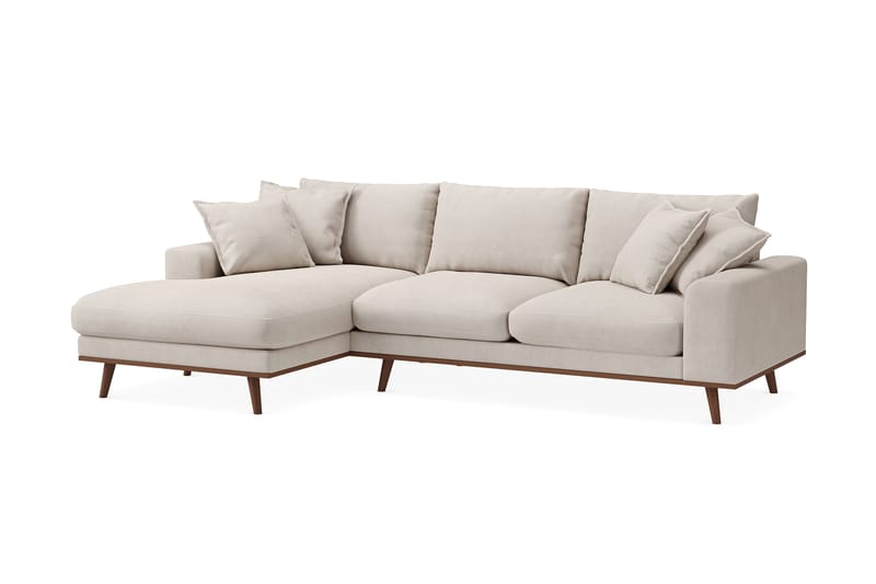 Copenhagen Premium 4-istuttava Vasenkätinen L-muotoinen Divaanisohva Kankaasta - Beige - Huonekalut - Sohva - Divaanisohva - 3 istuttava sohva divaanilla