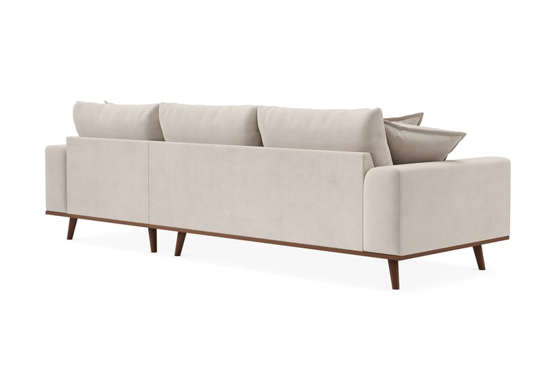 Copenhagen Premium 4-istuttava Oikeakätinen L-muotoinen Divaanisohva Kankaasta - Beige - Huonekalut - Sohva - Divaanisohva - 3 istuttava sohva divaanilla