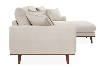 Copenhagen Premium 4-istuttava Oikeakätinen L-muotoinen Divaanisohva Kankaasta - Beige - Huonekalut - Sohva - Divaanisohva - 3 istuttava sohva divaanilla
